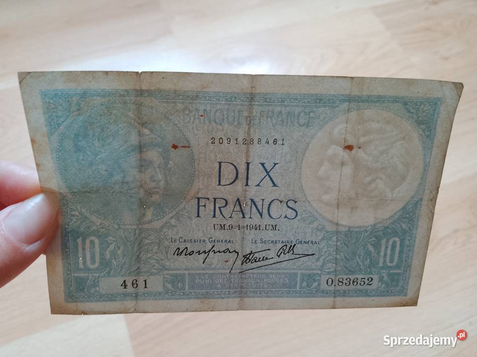 Banknot Francja France Dix Francs 10 franków Wrocław
