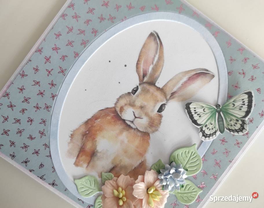 Kartka ręcznie robiona wielkanocna handmade 1 sprzedam