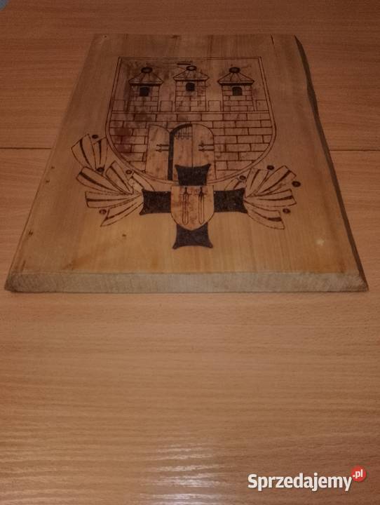 HERB miasta Bydgoszczy na drewnie drewniany z