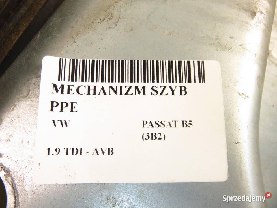 PODNOŚNIK SZYBY PRAWY PRZEDNI VW PASSAT B5 Mechanizmy opuszczania szyb małopolskie