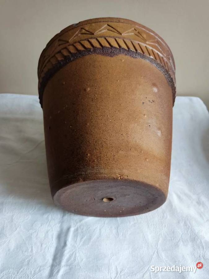 Donica doniczka duża ceramiczna gliniana fi 25 Doniczki i osłonki Głuchołazy