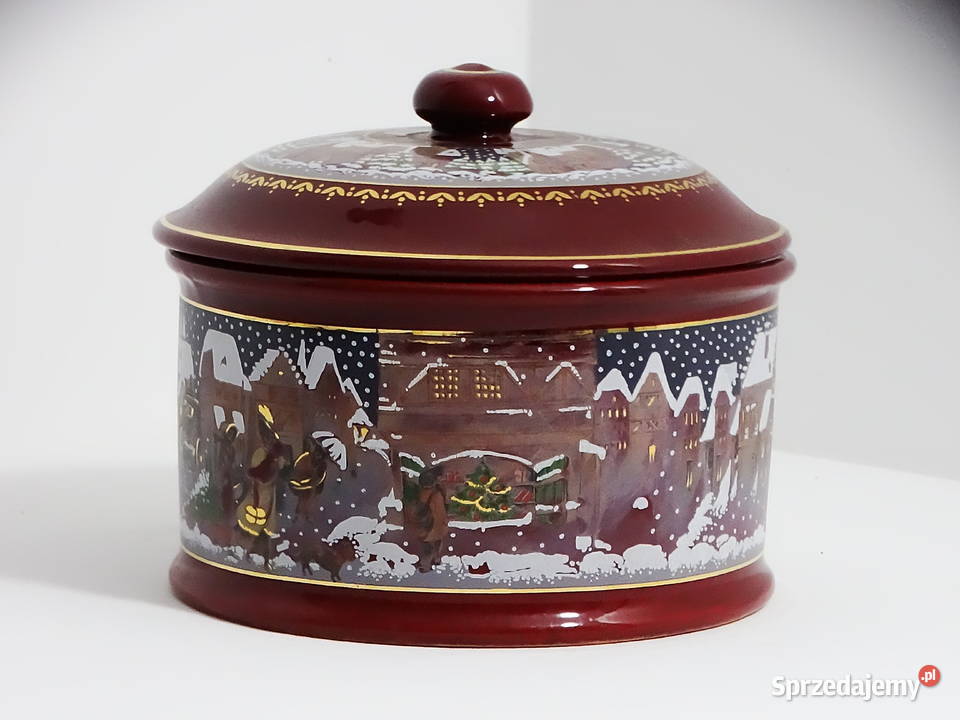 Dekoracyjny pojemnik świąteczny z pokrywką Biłgoraj sprzedam