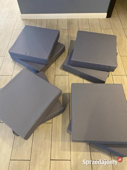 Zestaw poduch ogrodowych szary Pokrowce ogrodowe Bydgoszcz