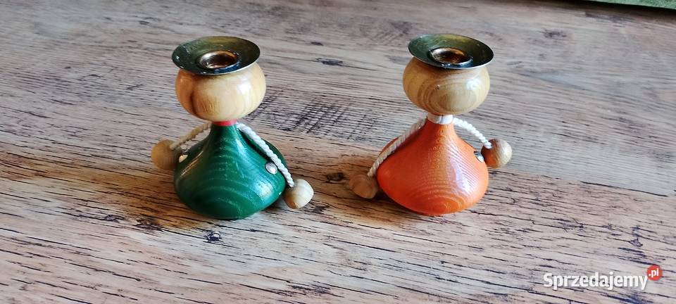 Kultowe Świeczniki Vintage Erzgebirge Magnesy Świeczniki Wąbrzeźno