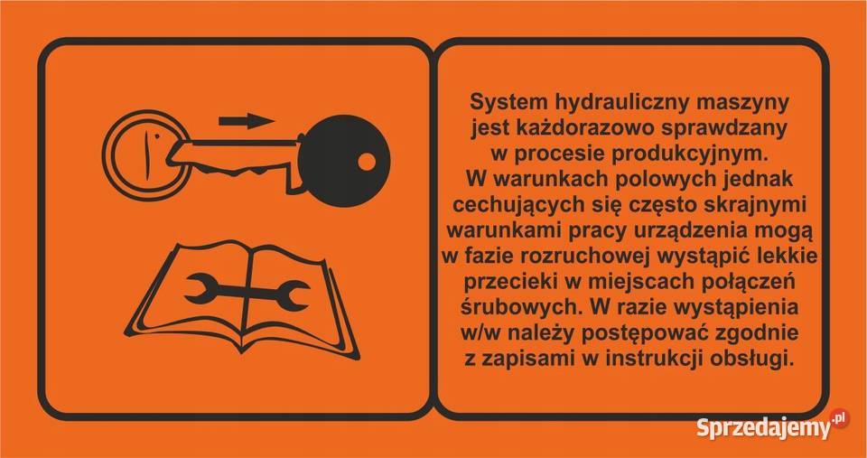 Naklejka ostrzegawcza piktogram BHP połączenie Kamionna