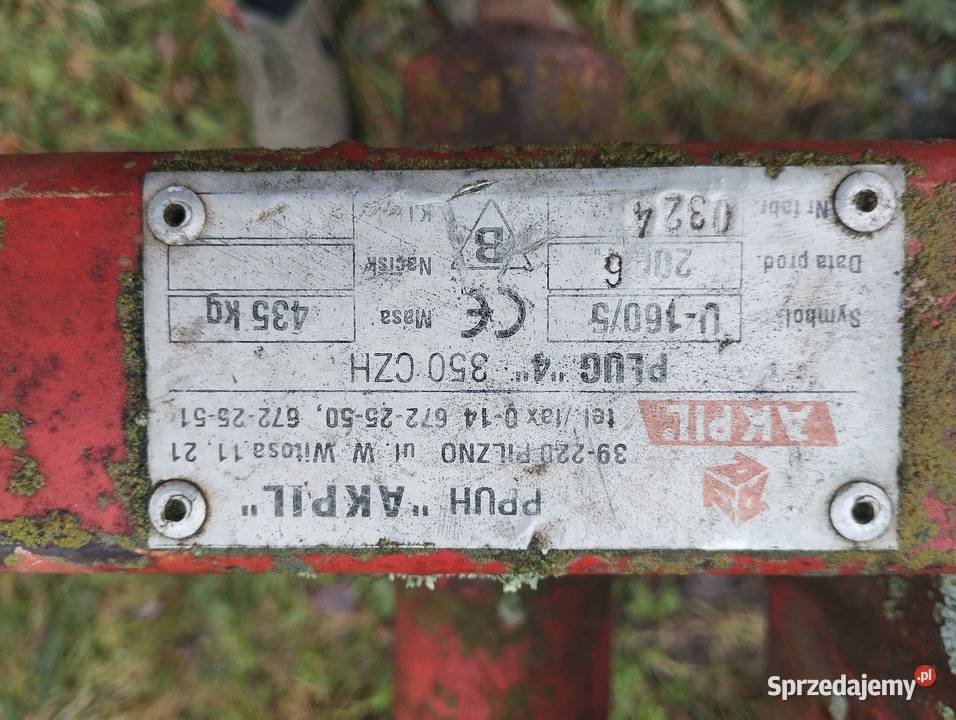 Pług Akpil 4 skibowy Rajgród