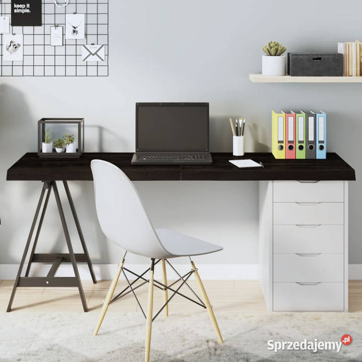 Blat stołu ciemnobrązowy 160x60x26 lite drewno