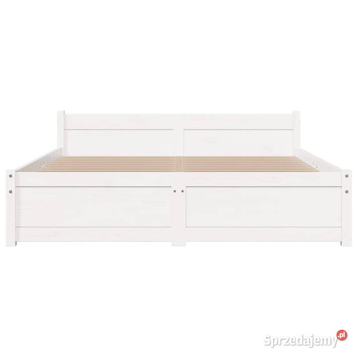 Rama łóżka biała lite drewno 140 x 200 WM815045 Warszawa
