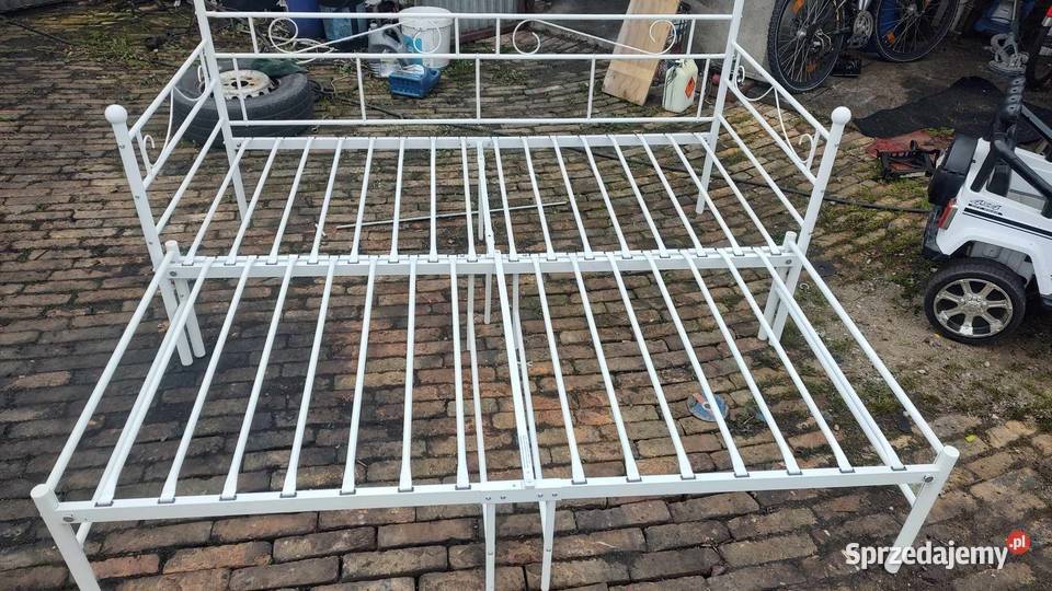 Łóżko metalowe rozkładane Książ Wielkopolski sprzedam