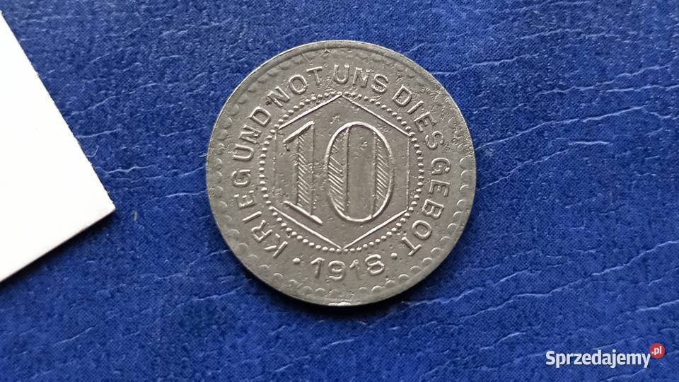 Stare monety 10 fenig 1918 Calw NIemcy podkarpackie sprzedam
