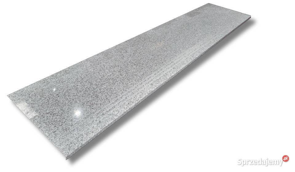 Stopnica granitowa szara poler ryflowana G603 Tczew