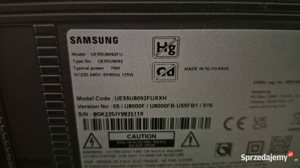 Telewizor LED Samsung UE55U8092FU 55 4K UHD Słubice