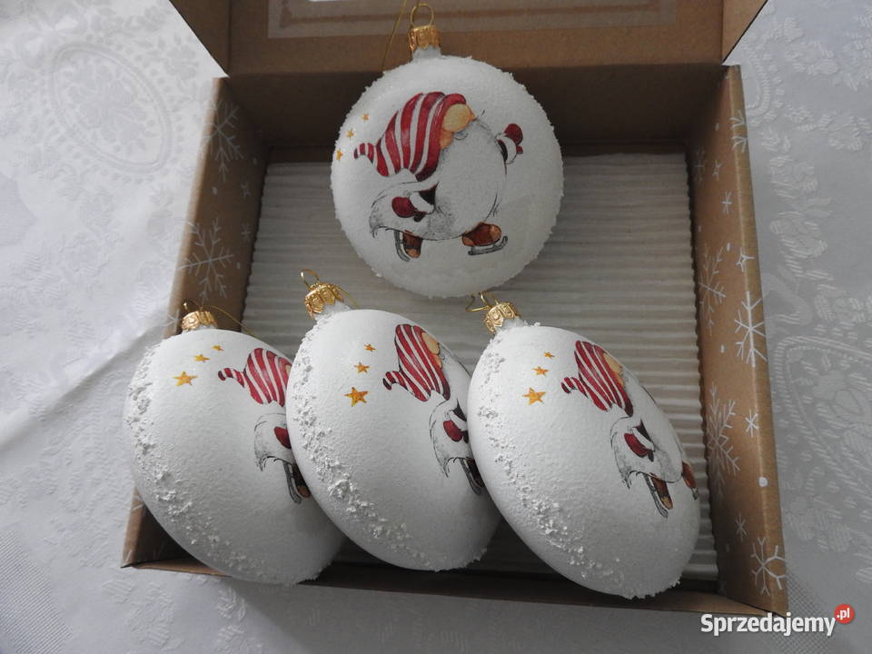 Zestaw 4 bombek handmade prezent święta BN śląskie