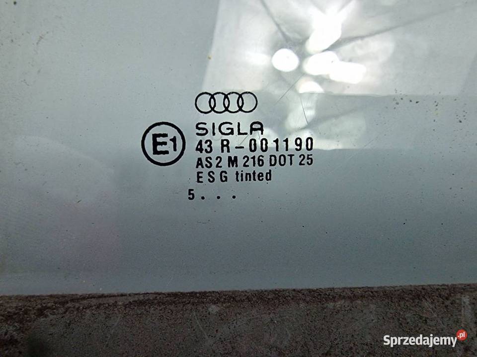 SZYBA DRZWI LEWY TYŁ AUDI A4 B5