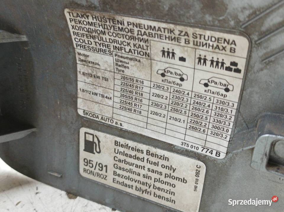 KLAPKA WLEWU PALIWA Skoda Superb II 20082015 sprzedam