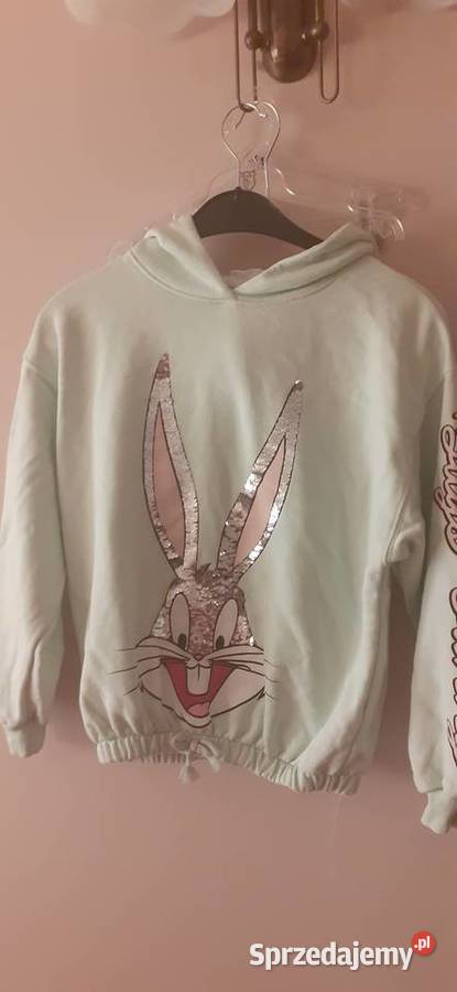 Bluza miętowa z kapturem dziewczynki firmy ZARA mazowieckie Sulejówek