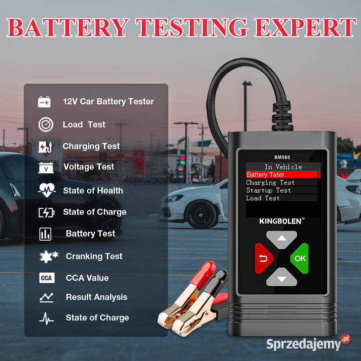 Tester akumulatorów 6V12V kolorowy wyświetlacz mazowieckie Radom