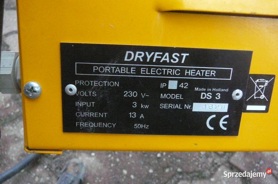 Grzejnik budowlany Dryfast DS 3 nagrzewnica 3 Kw Pabianice