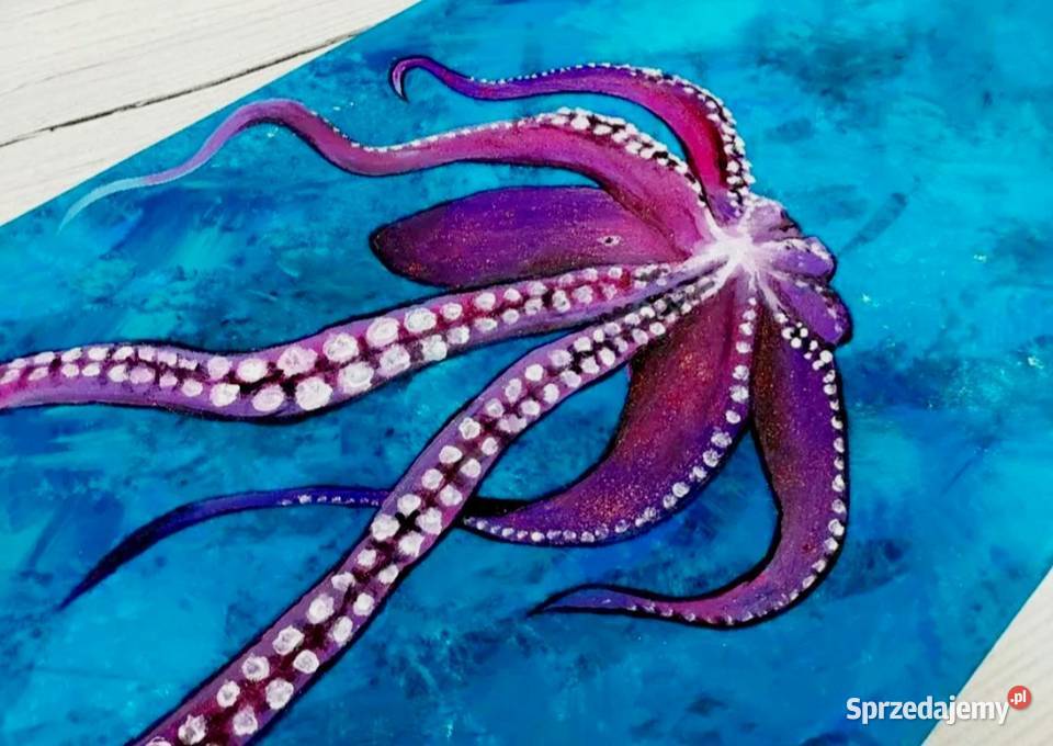 Sprzedam obraz ręcznie malowany Ośmiornica Poznań