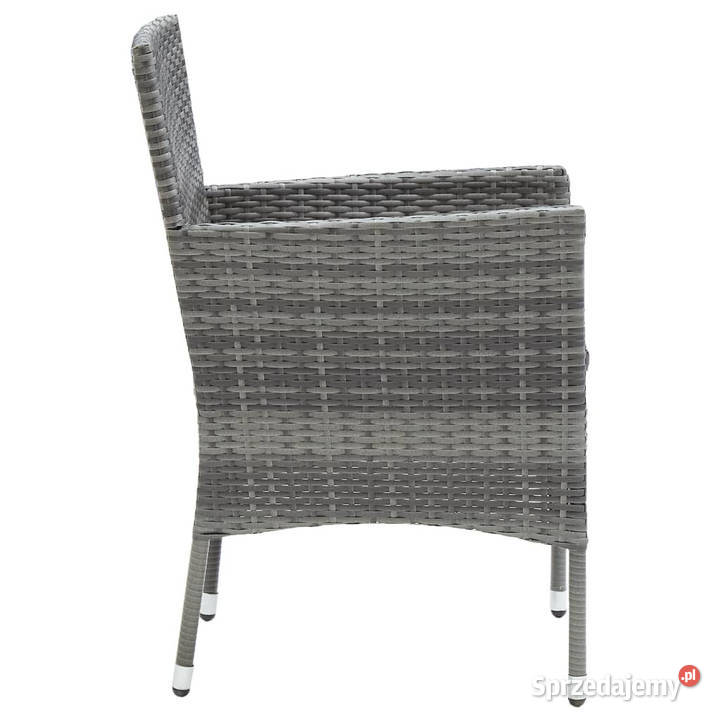 Krzesła ogrodowe 4 rattan PE szare WM310563 mazowieckie Warszawa