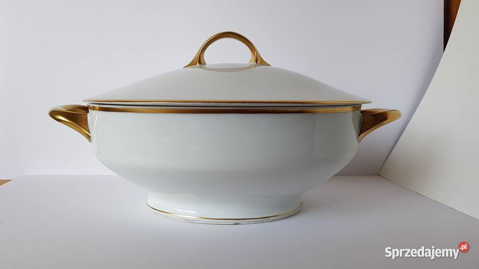 Porcelanowa waza OHME ze złoceniami stara Dąbrowa Górnicza