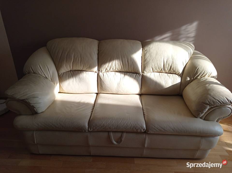 Sofa rozkładana skóra naturalna Tychy