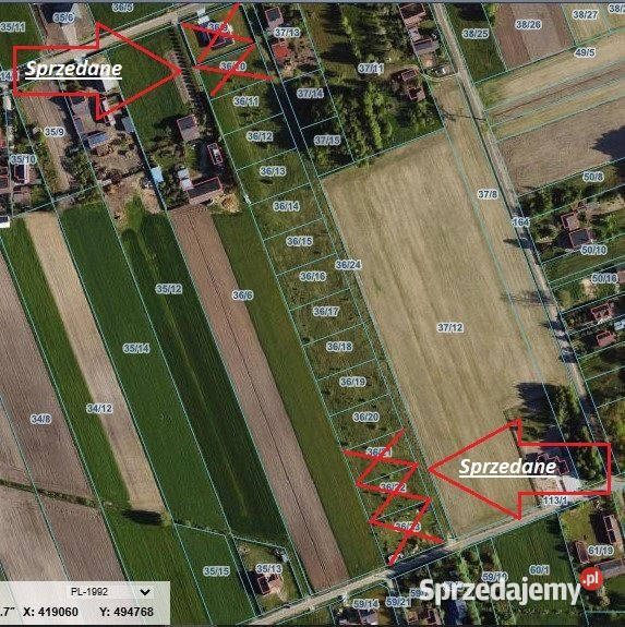 Działka 1250m2 Korczew Sprzedaż