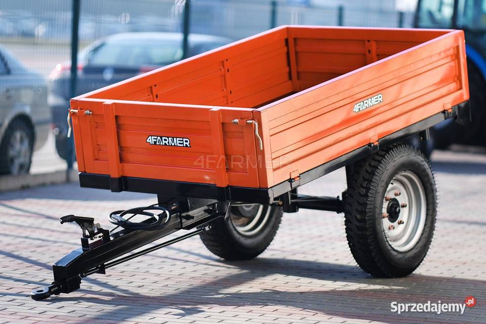 Przyczepa rolnicza jednoosiowa 15T z kiprem