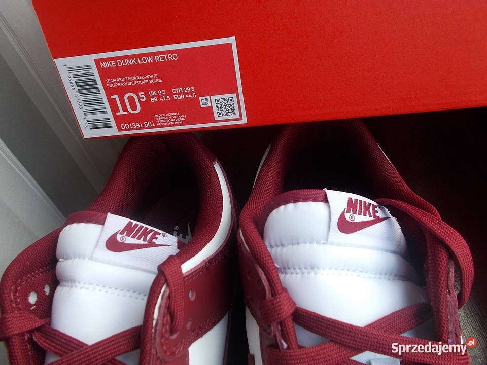 Eur 445 Nike Dunk Low Team Red DD1391601 Poznań sprzedam