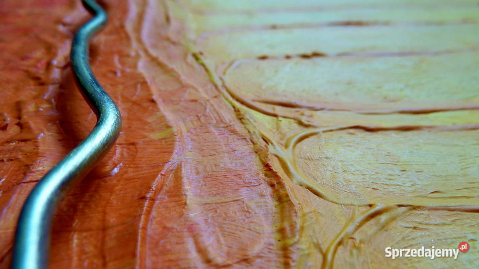 Obraz akryl Gwiezdny ogień 50x31 gesso miedź Sieradz