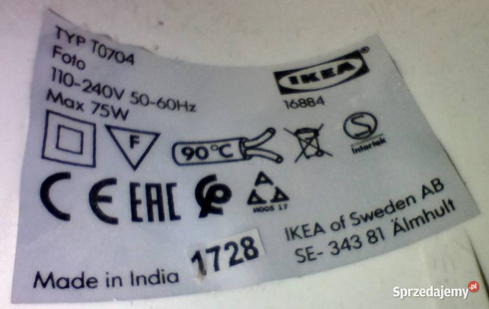 lampa wisząca IKEA model FOTO podobny do SKURUP mazowieckie Kobyłka