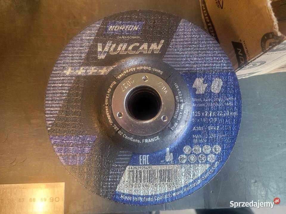 Tarcza Norton Vulcan 125x32x22mm szlifierska do Jeżowe