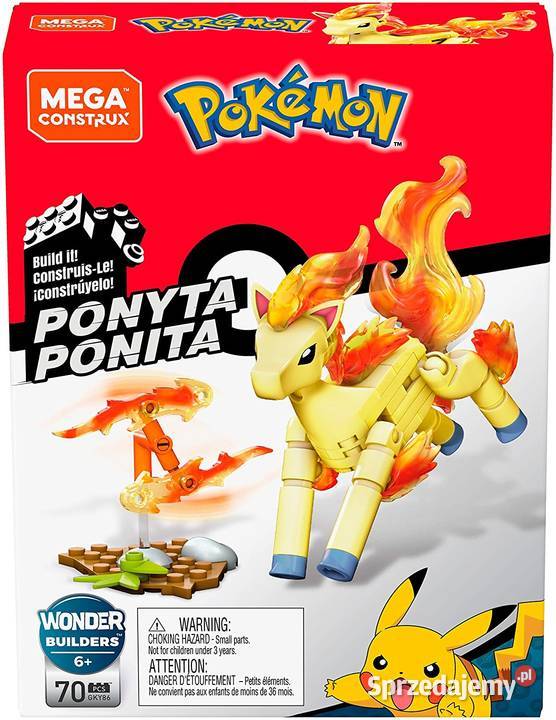 Figurka Pokemon Ponita Klocki Konstrukcyjne 70el Mattel sprzedam