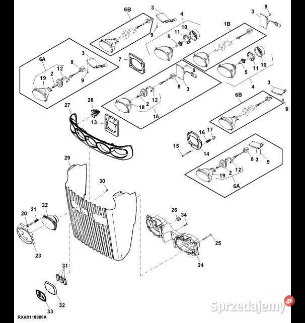 RE271574 John Deere 8345R Lampa