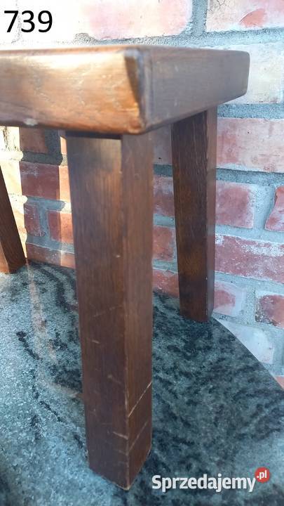 Stolik dębowy kawowy Kwietnik Stojak na kwiatek Gawroniec