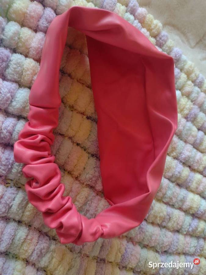 ZARA Skórzana różowa opaska na głowę Dla kobiet małopolskie sprzedam