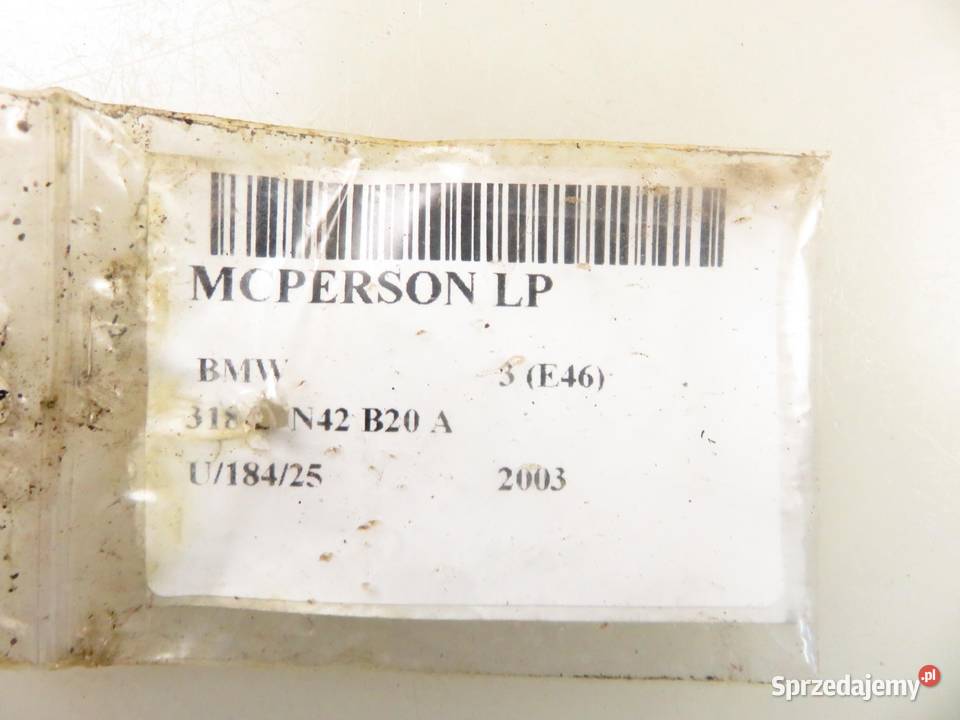 MCPERSON LEWY PRZEDNI BMW 3 E46 318 i N42 B20 A osobowe Amortyzatory