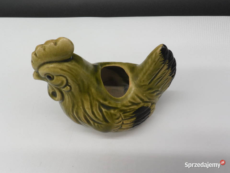 Ceramiczna Kura Retro Pojemnik na Wykałaczki