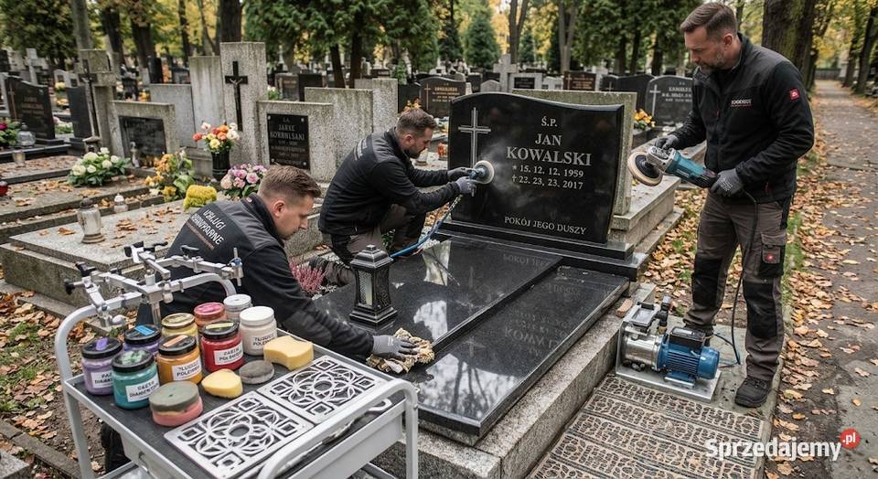 Pomniki nagrobki renowacja naprawa Cmentarz Usługi Wrocław