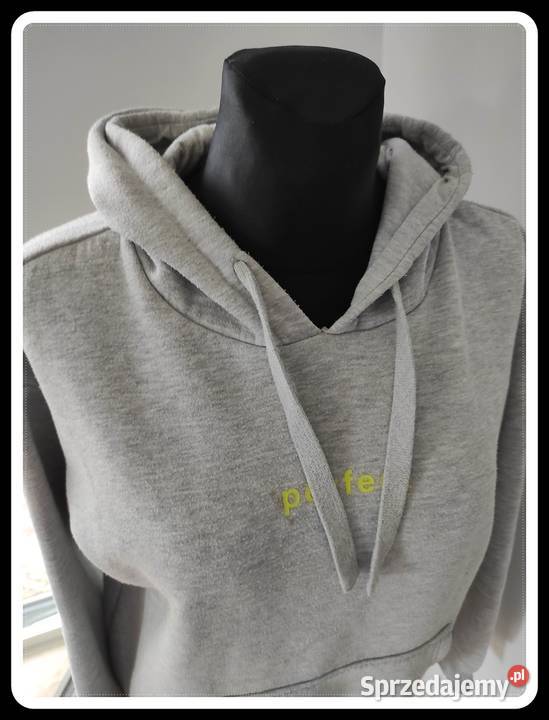 Szara bluza damska z kapturem CROPP rozmiar 36 S Płock