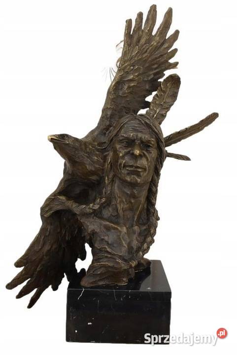 Popiersie Indianina z Orłem Indian Apacz Orzeł Kraków sprzedam