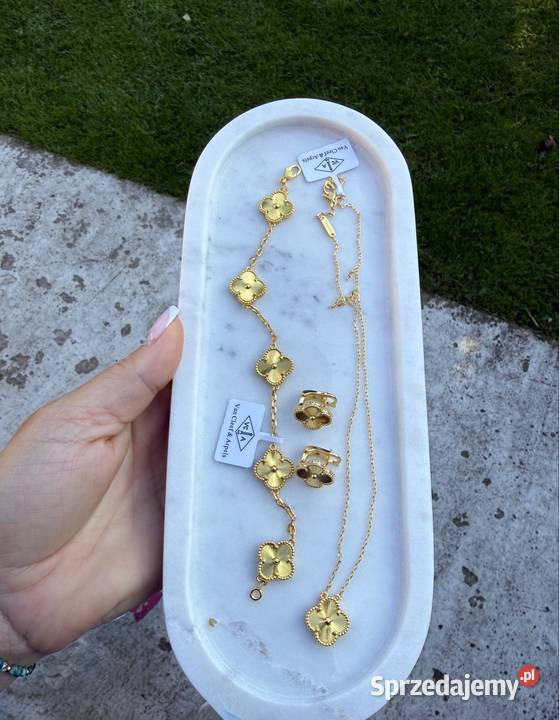 Zestaw na van Cleef arpels bransoletka naszyjnik Brzeg