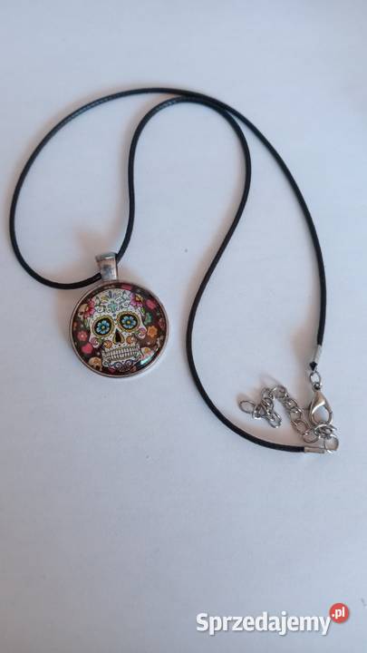 Naszyjnik na rzemyku czaszka Uniseks