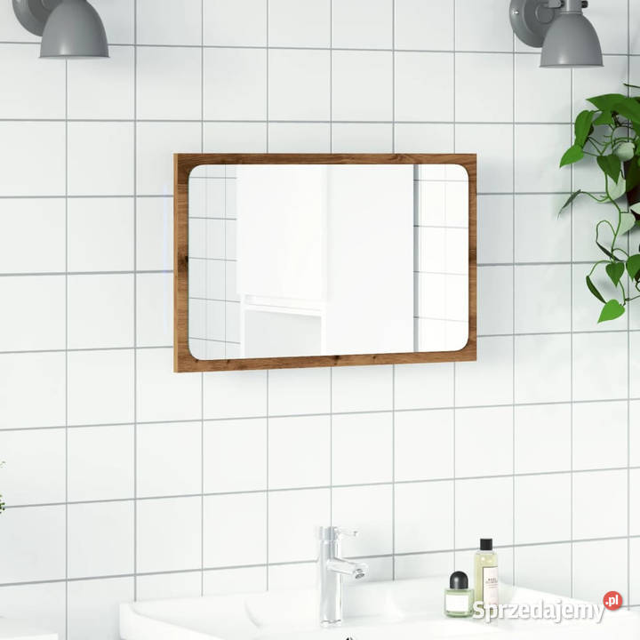 Lustro łazienkowe z LED dąb artisan 60x85x38 Warszawa