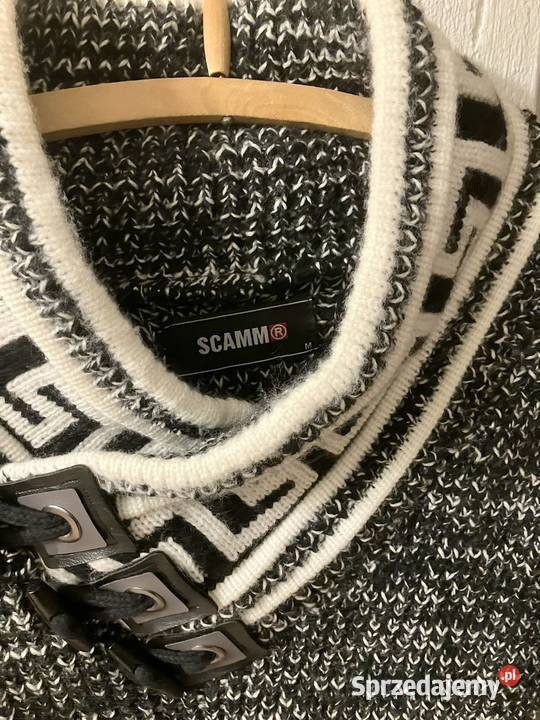 Sweter męski gruby ciepły SCAMM zimowy melanżowy półgolf Moda i Styl