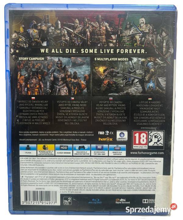 Gra 4 For Honor Gry komputerowe i konsolowe Elbląg