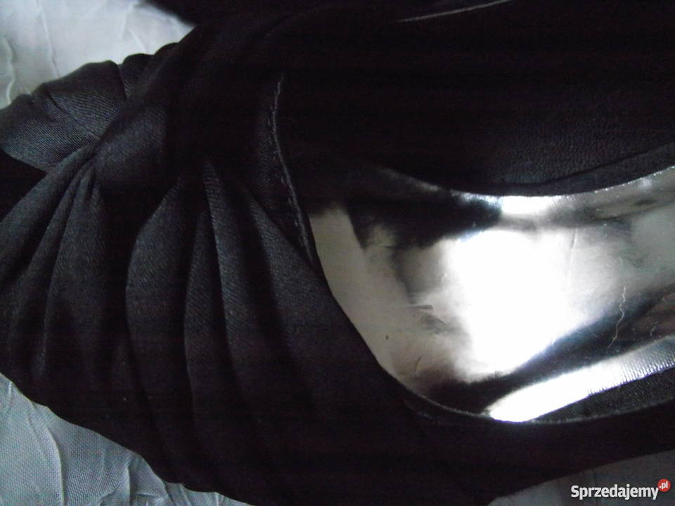 CZARNE SATYNOWE SZPILKI r 37