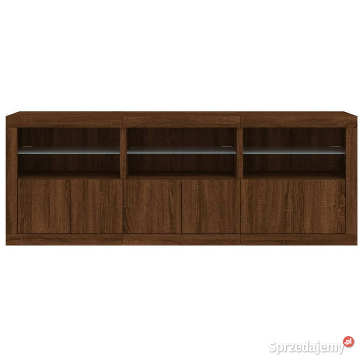 Szafka z oświetleniem LED brązowy dąb 1815x37x67 mazowieckie Warszawa