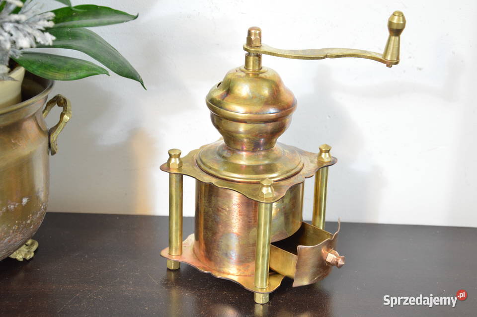 mosiężny ręczny MŁYNEK do kawy b stary Jastrzębie-Zdrój