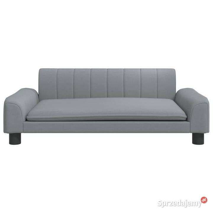 Sofa dzieci jasnoszara 90x53x30 obita tkaniną Warszawa